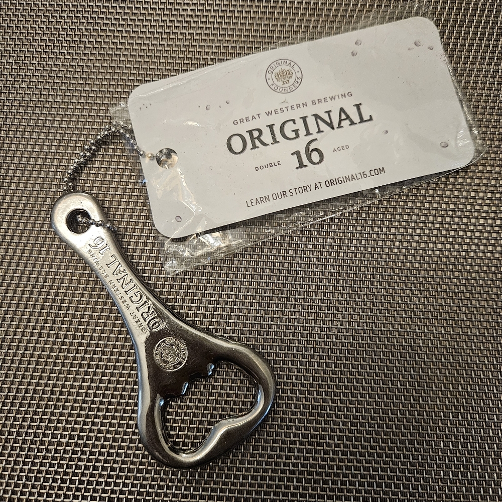 Great West Brewing bottle opener keychain